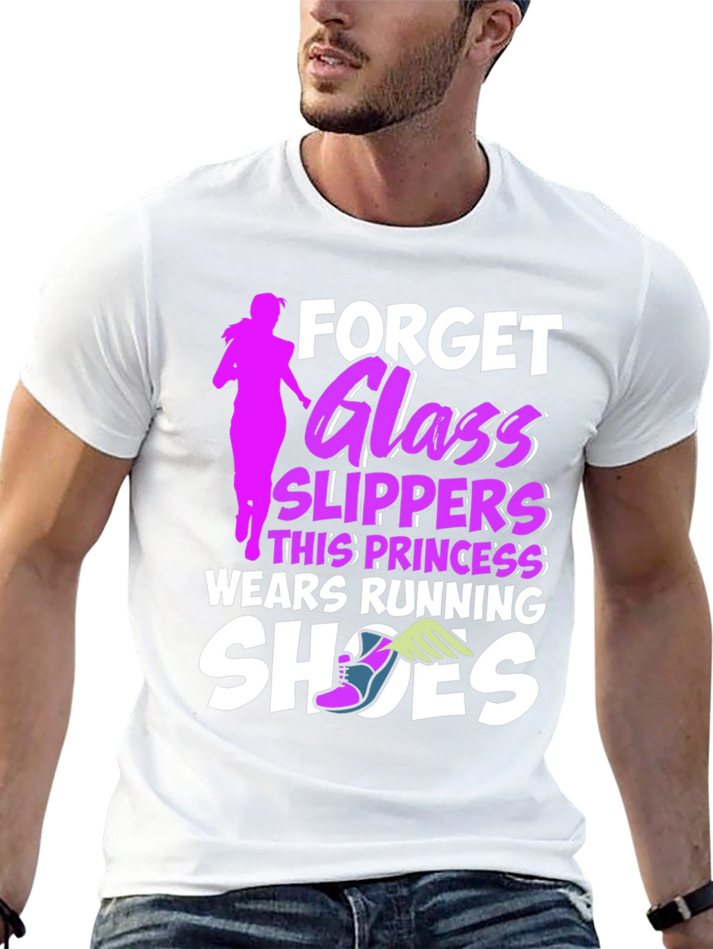 Forget Glass Slippers Running T-Shirt