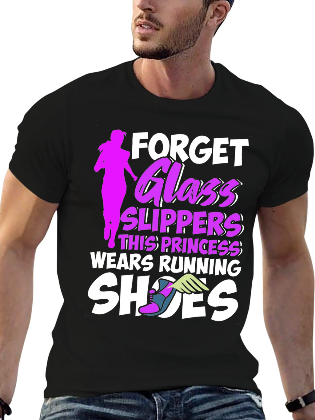 Forget Glass Slippers Running T-Shirt