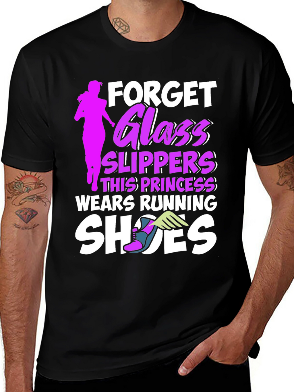 Forget Glass Slippers Running T-Shirt