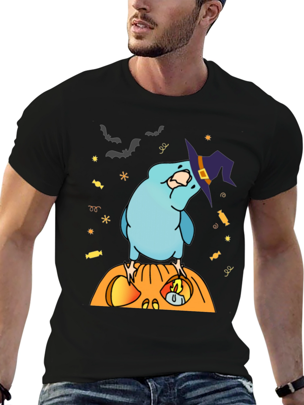 Halloween Bird Pumpkin T-Shirt
