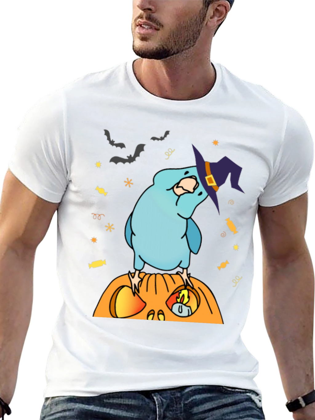 Halloween Bird Pumpkin T-Shirt
