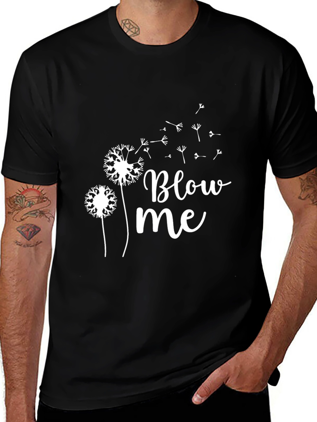 Blow Me Dandelion Graphic T-Shirt