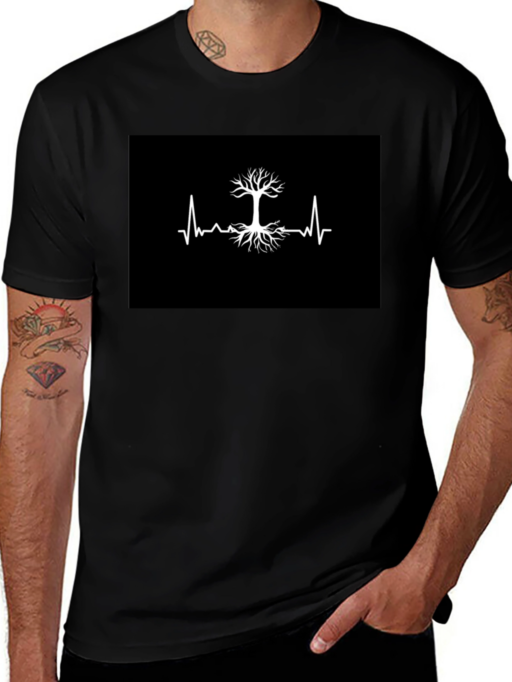 Tree of Life Heartbeat Graphic T-Shirt