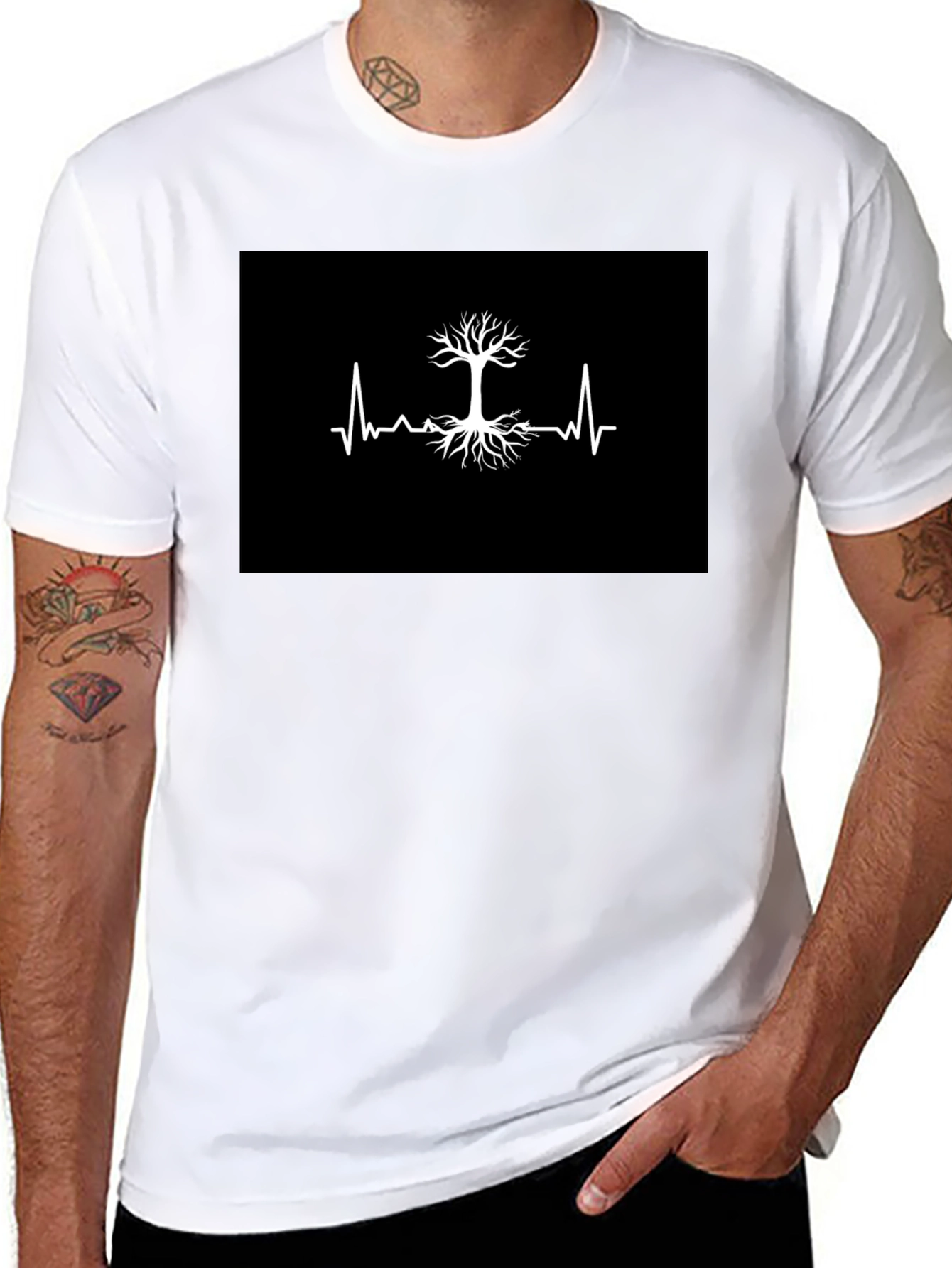 Tree of Life Heartbeat Graphic T-Shirt