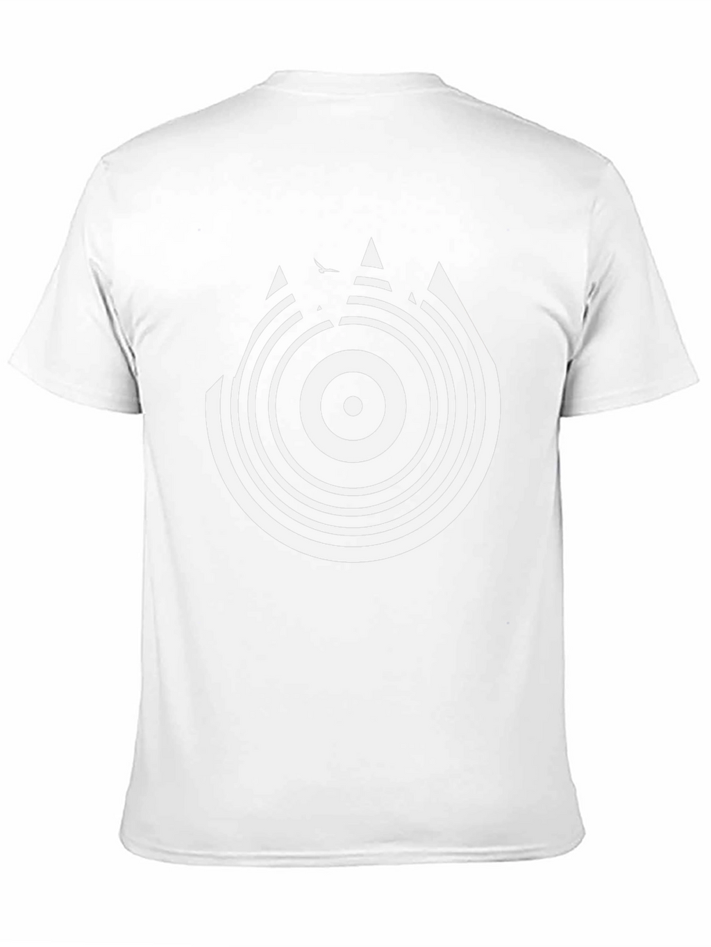 Abstract Circle Graphic Tee - Black Cotton T-Shirt