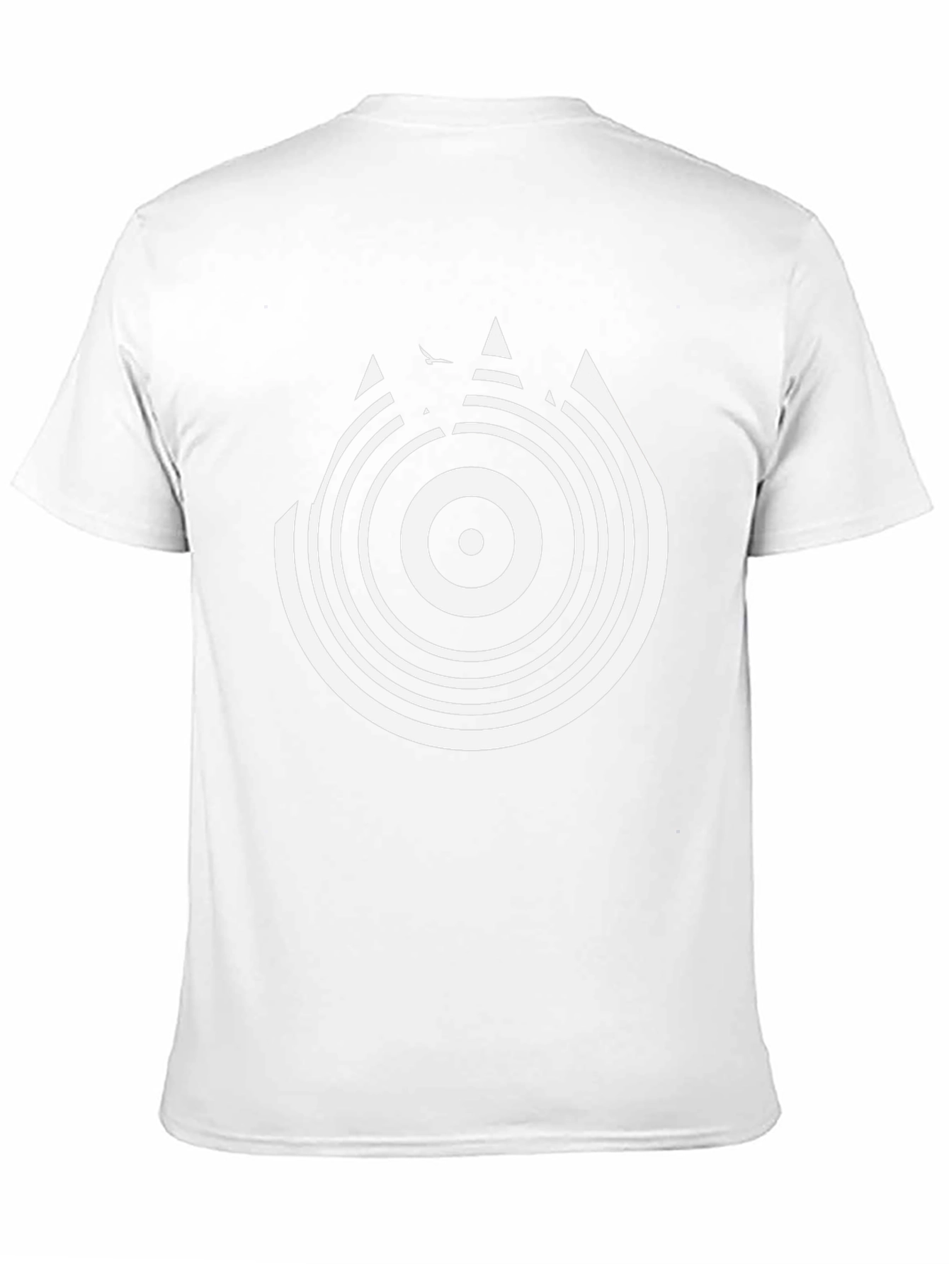 Abstract Circle Graphic Tee - Black Cotton T-Shirt
