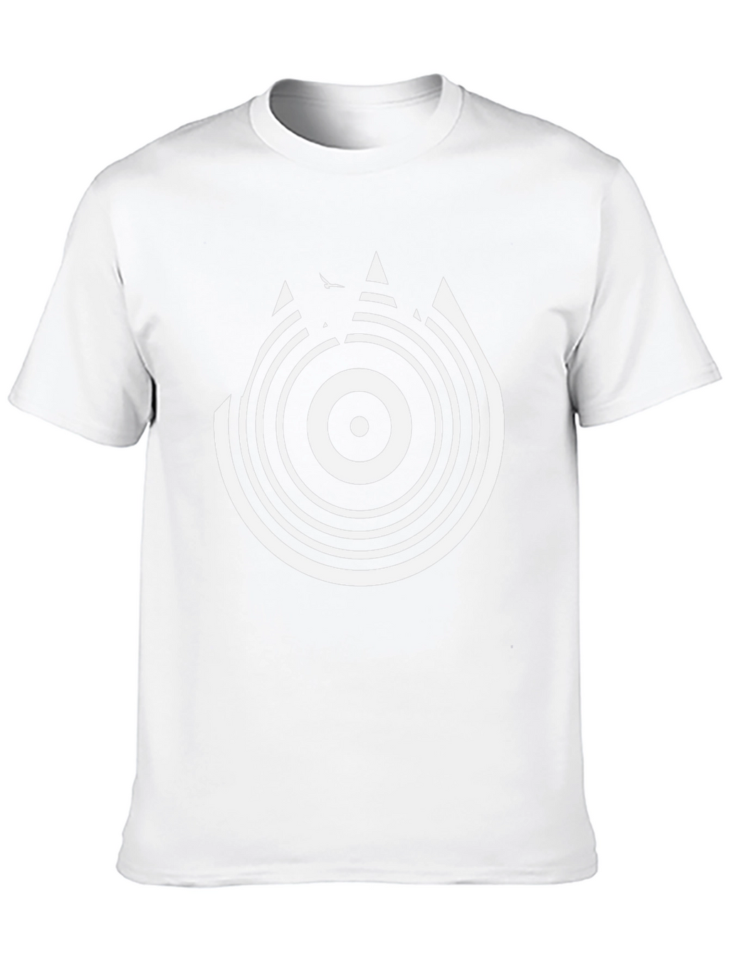 Abstract Circle Graphic Tee - Black Cotton T-Shirt