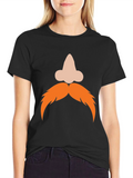 Funny Nose and Mustache Graphic Tee