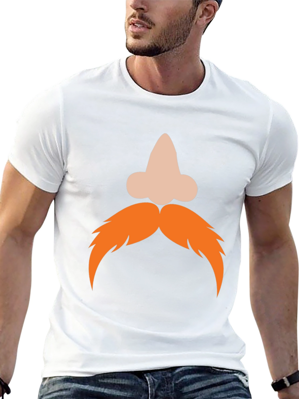 Funny Nose and Mustache Graphic Tee