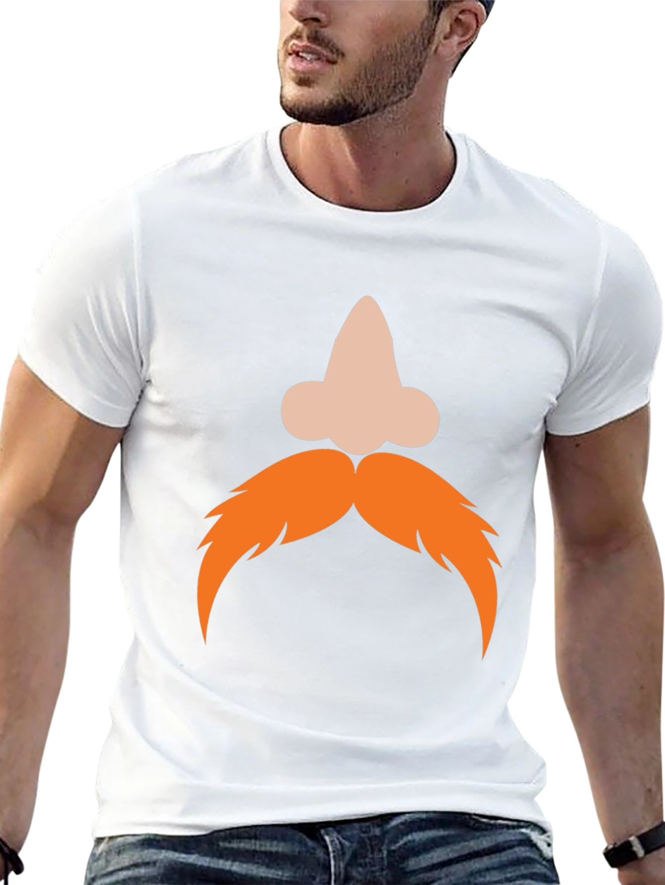 Funny Nose and Mustache Graphic Tee