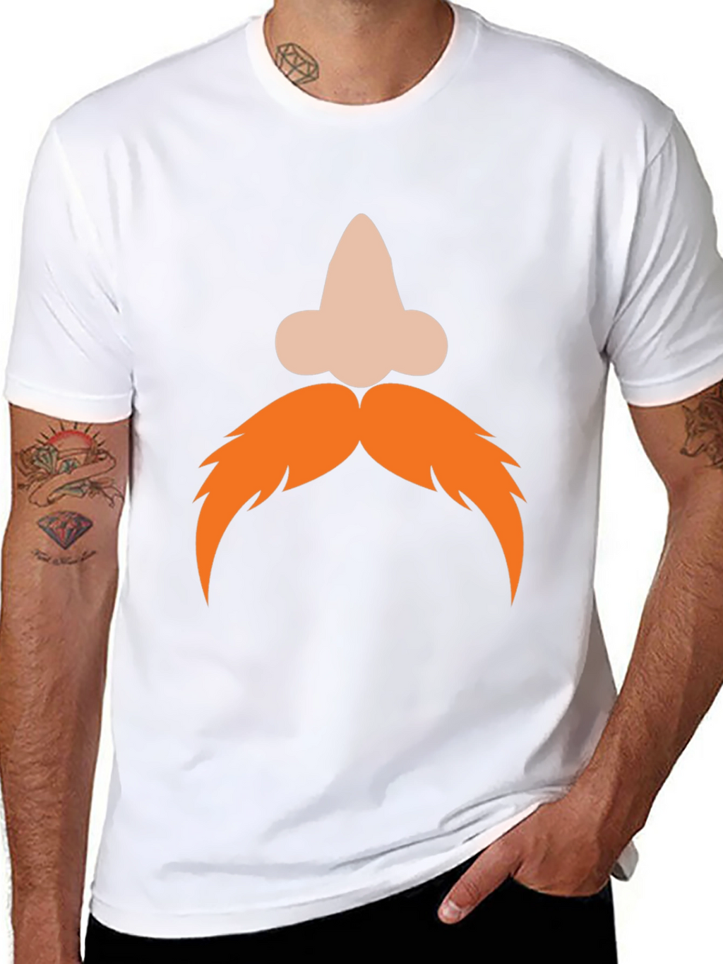 Funny Nose and Mustache Graphic Tee