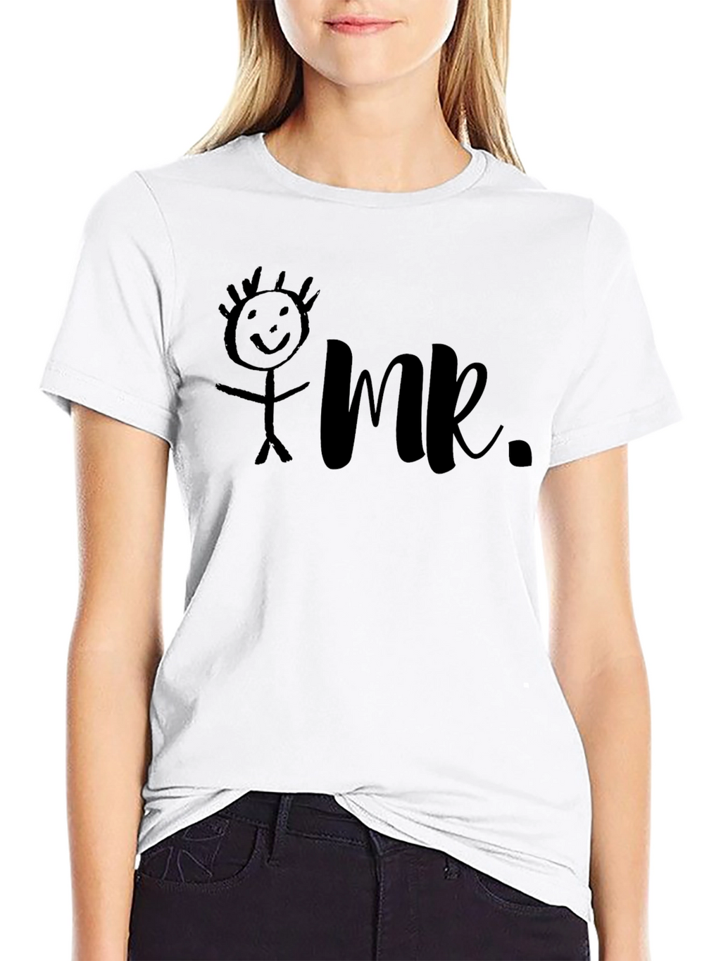 Mr. Stick Figure Graphic Tee - Black