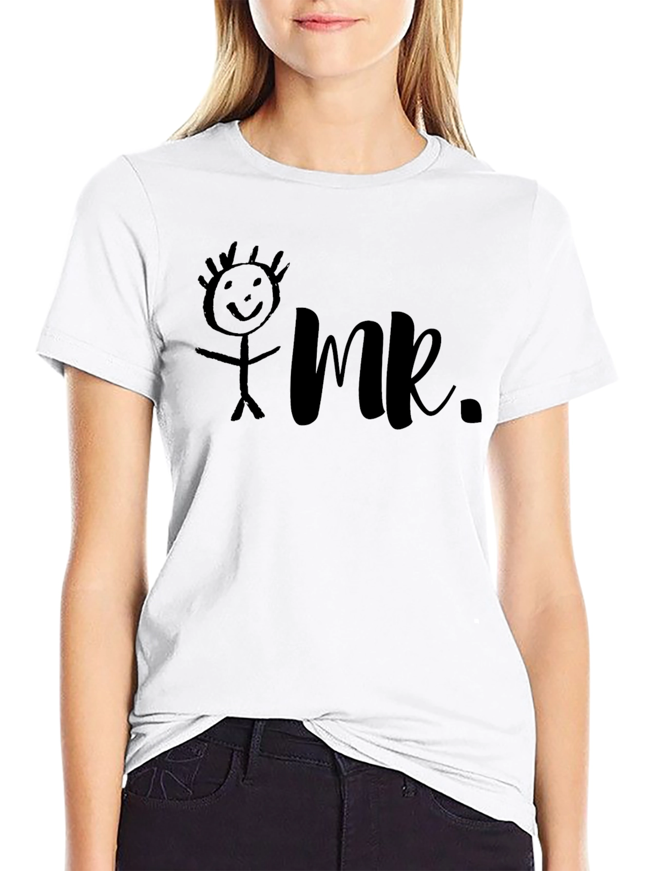 Mr. Stick Figure Graphic Tee - Black