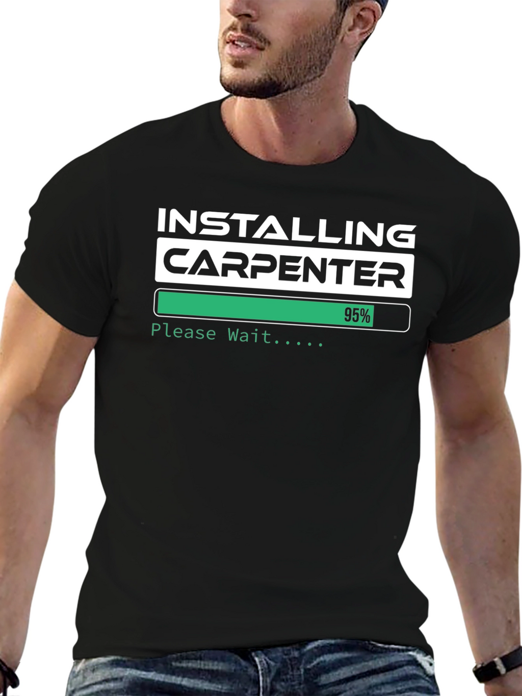 Installing Carpenter T-Shirt - Funny Construction Worker Tee