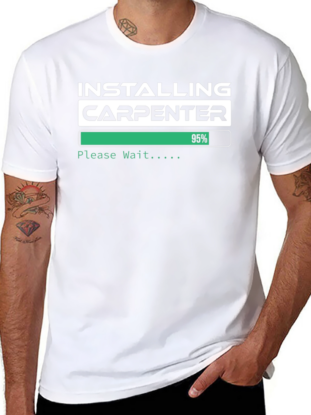 Installing Carpenter T-Shirt - Funny Construction Worker Tee