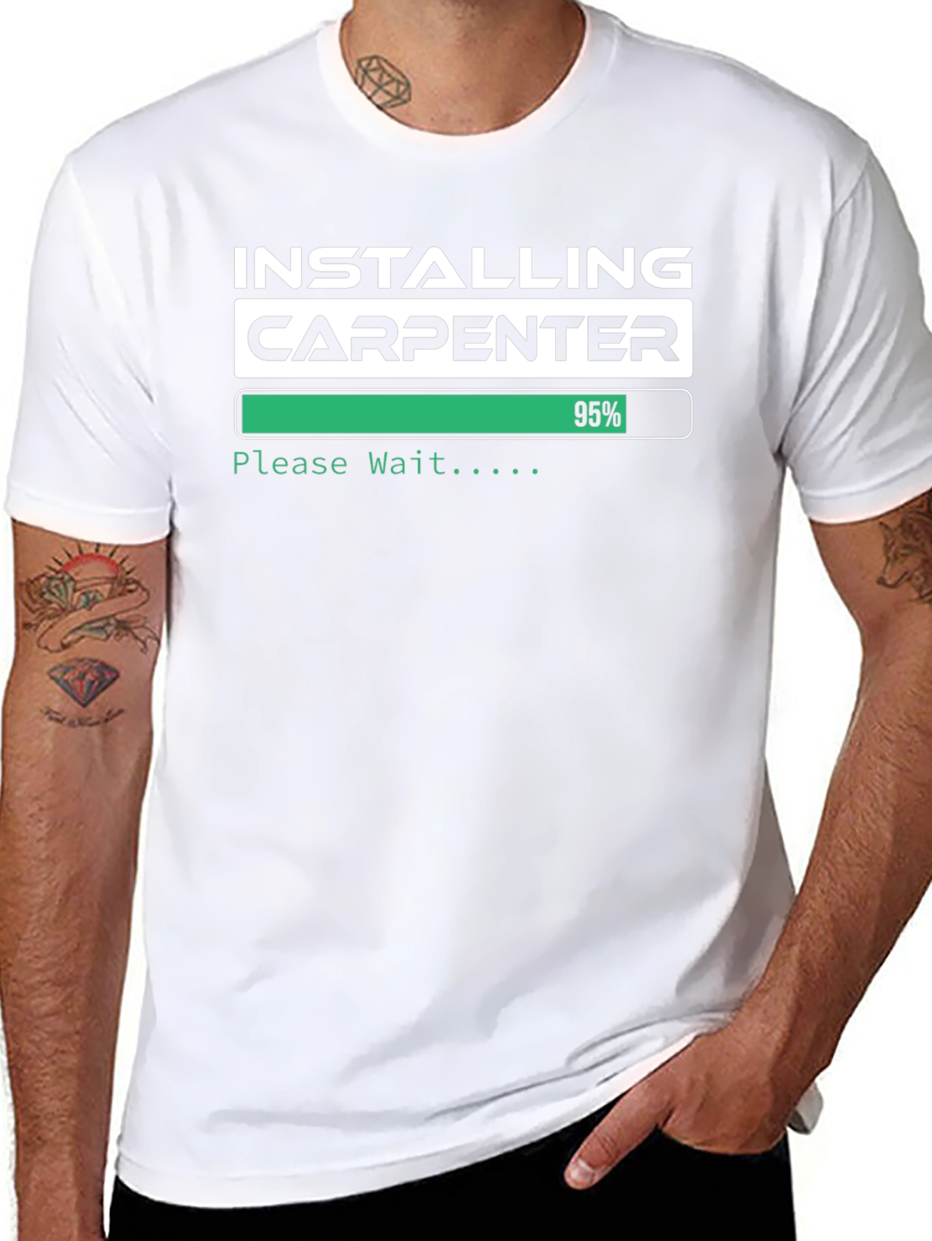 Installing Carpenter T-Shirt - Funny Construction Worker Tee