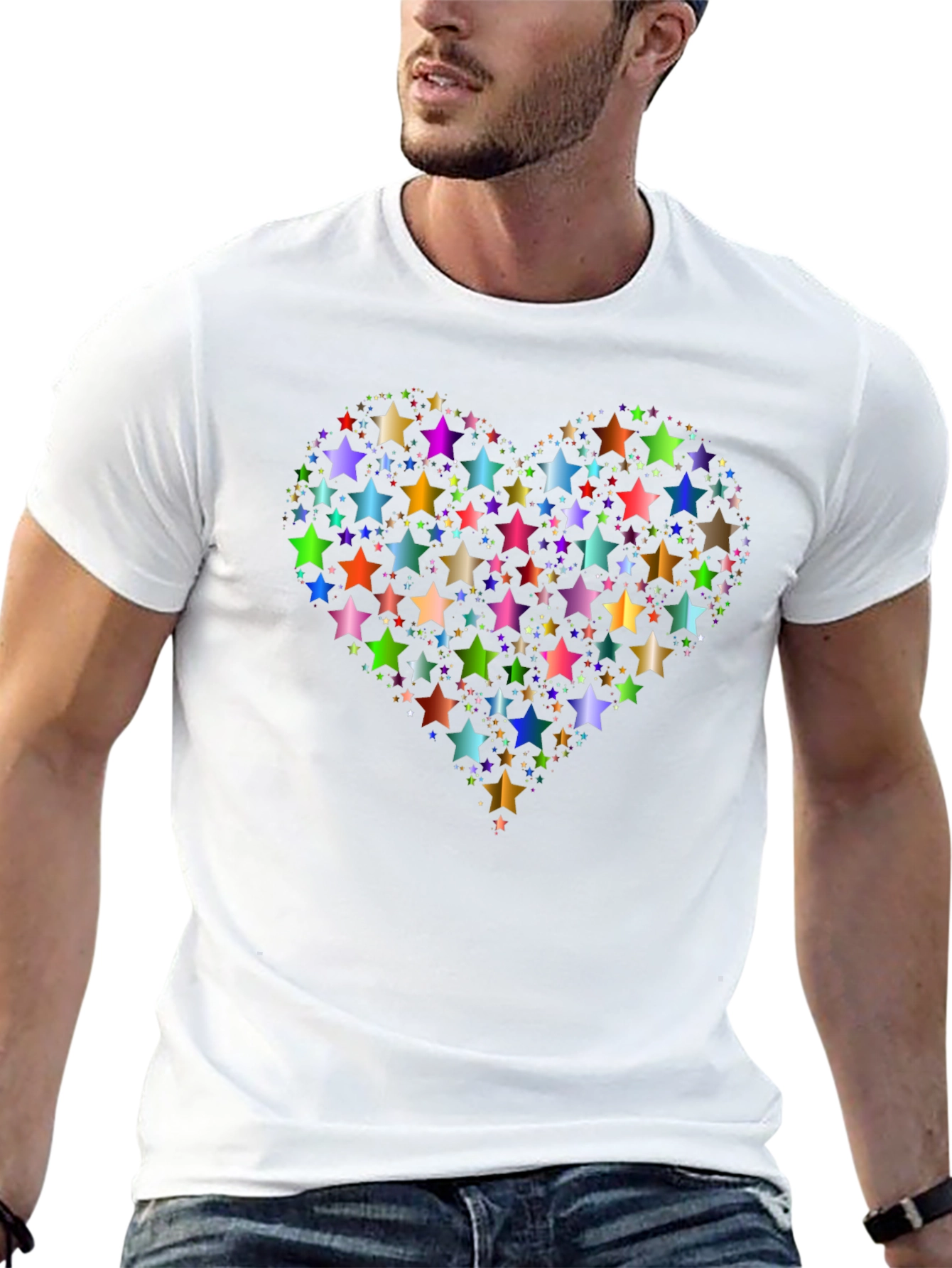 Star Heart Graphic Tee - Black