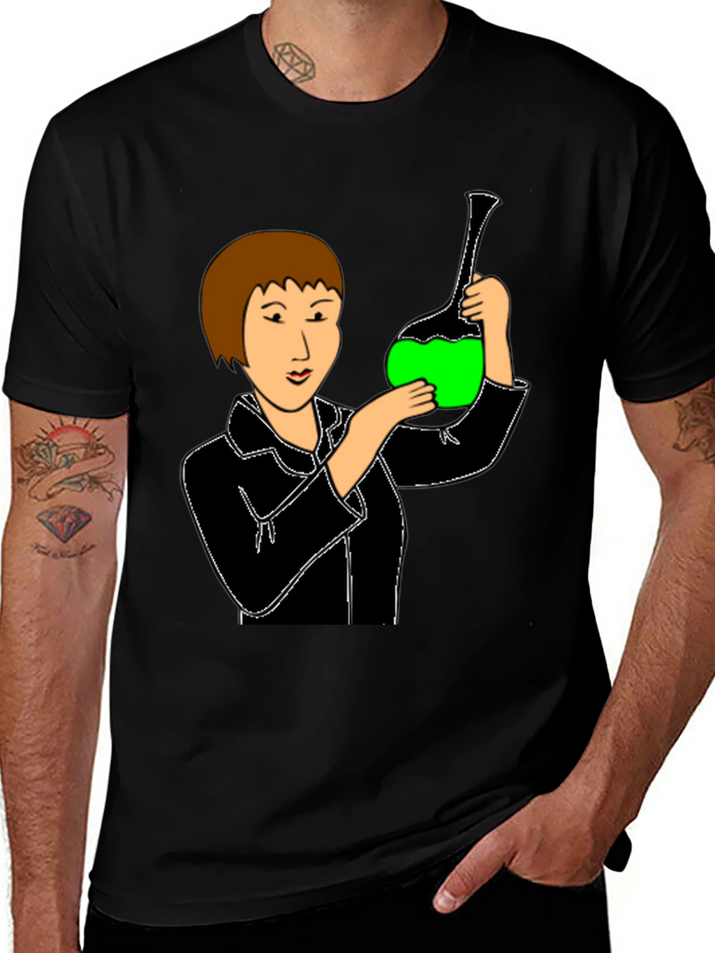 Scientist Graphic T-Shirt - Unisex Black Tee
