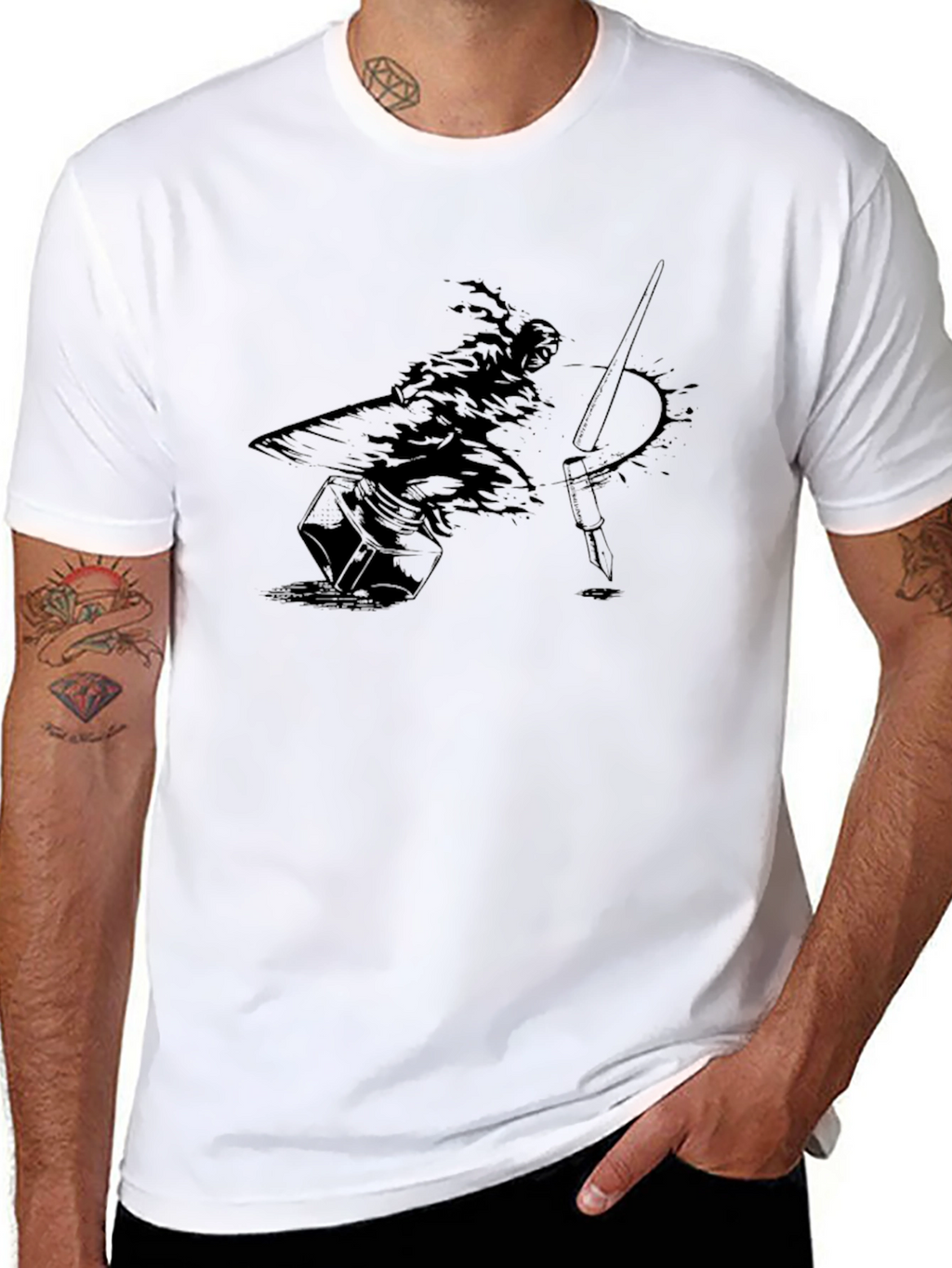 Ink Artist Graphic T-Shirt - Black Cotton Tee