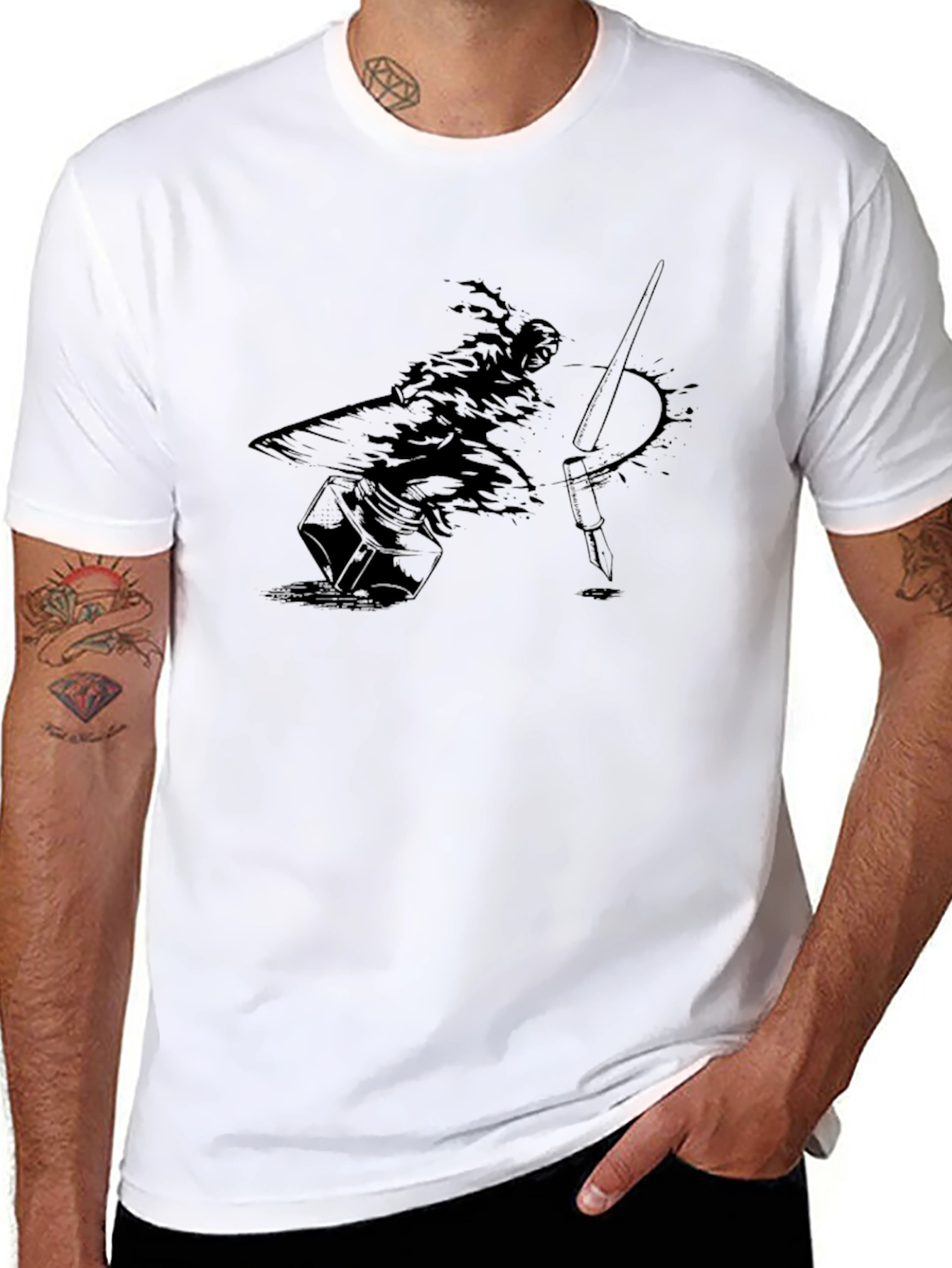 Ink Artist Graphic T-Shirt - Black Cotton Tee