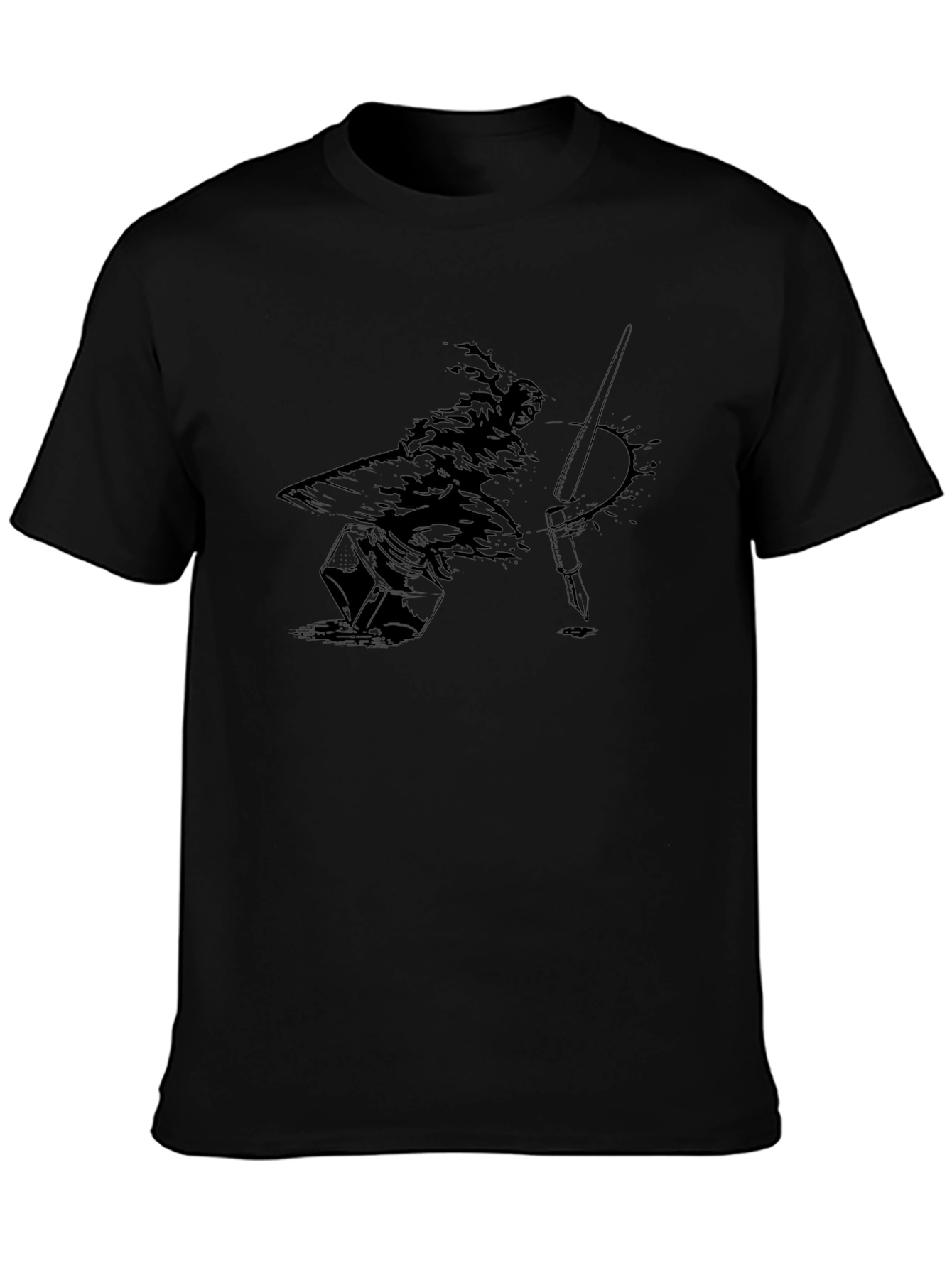Ink Artist Graphic T-Shirt - Black Cotton Tee