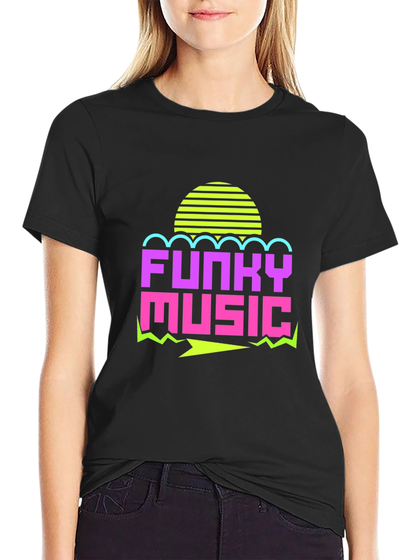 Funky Music Graphic Tee - Retro 80s Style T-Shirt