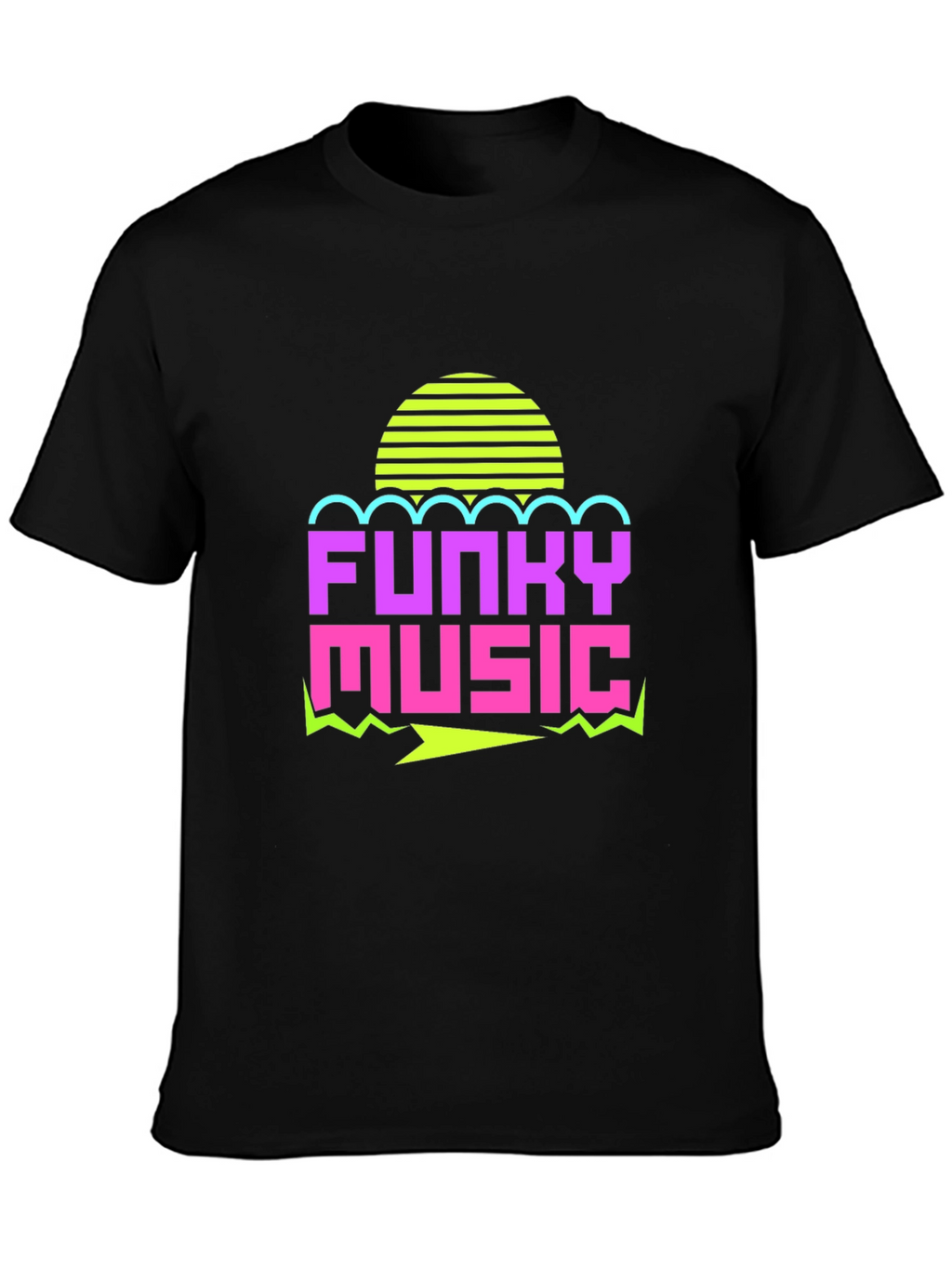 Funky Music Graphic Tee - Retro 80s Style T-Shirt