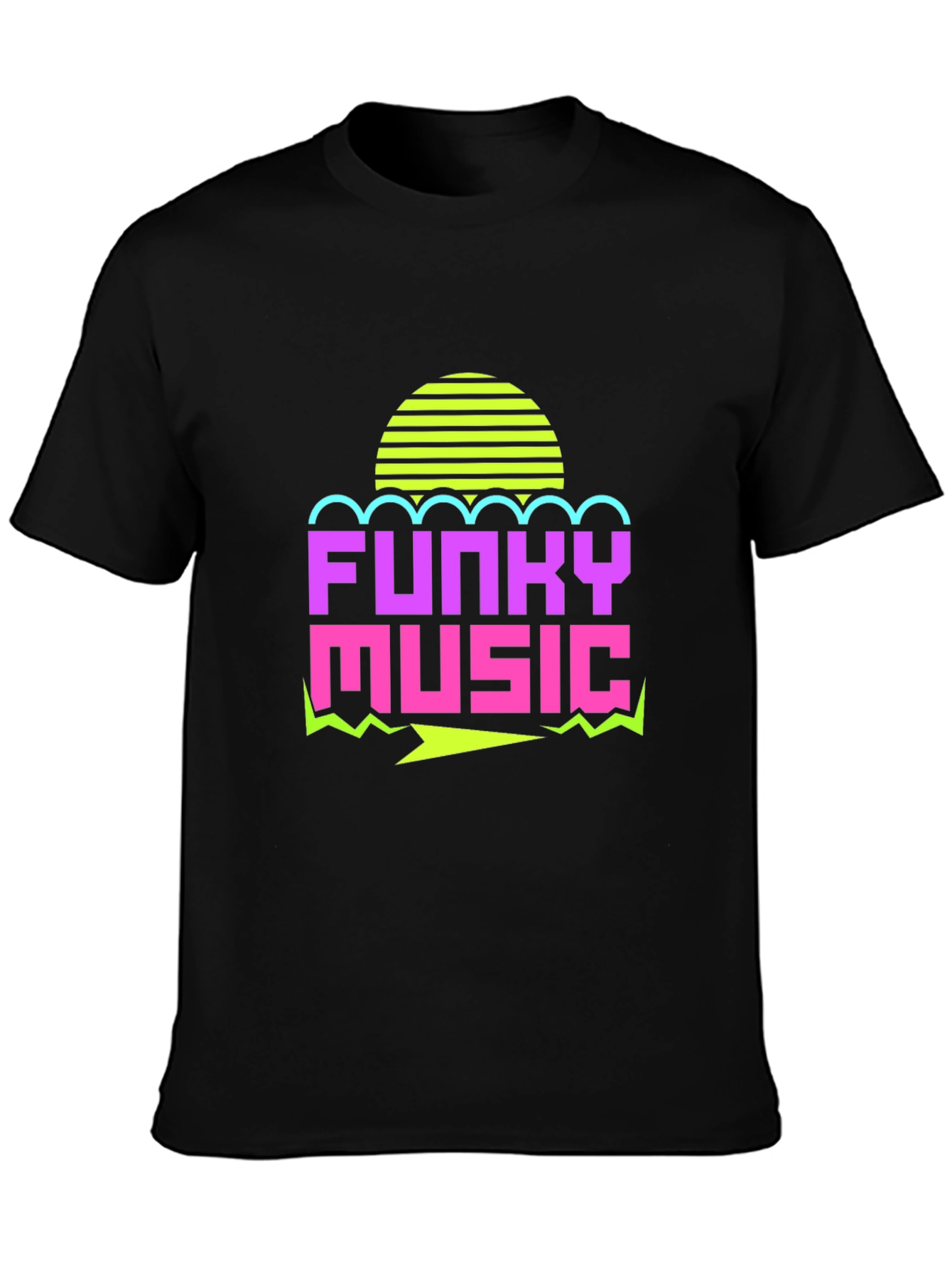 Funky Music Graphic Tee - Retro 80s Style T-Shirt