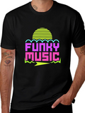 Funky Music Graphic Tee - Retro 80s Style T-Shirt