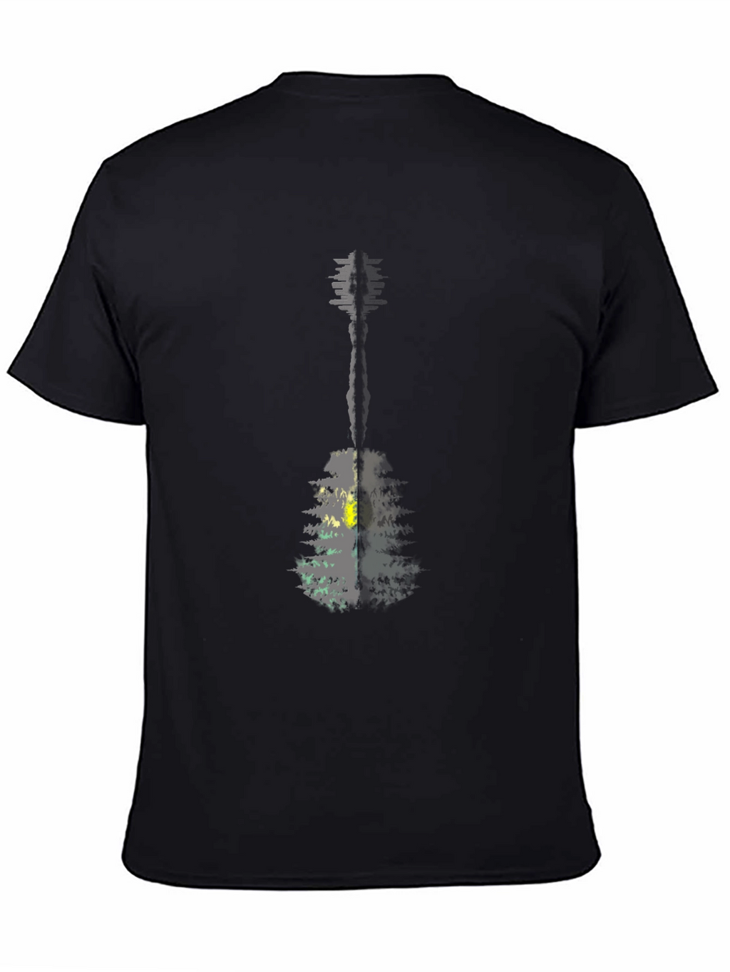Guitar Nature T-Shirt - Mens Black Graphic Tee