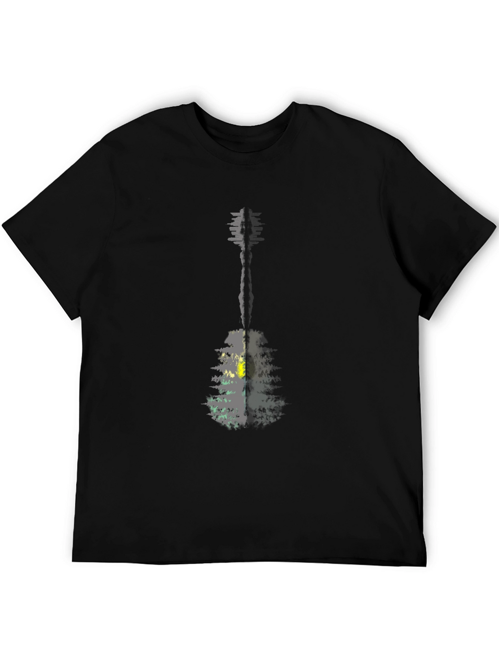 Guitar Nature T-Shirt - Mens Black Graphic Tee