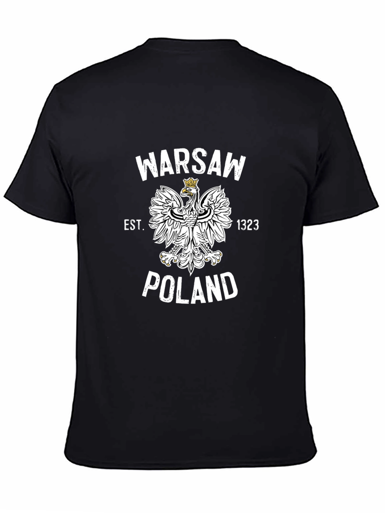 Warsaw Poland T-Shirt - Vintage Eagle Crest Design