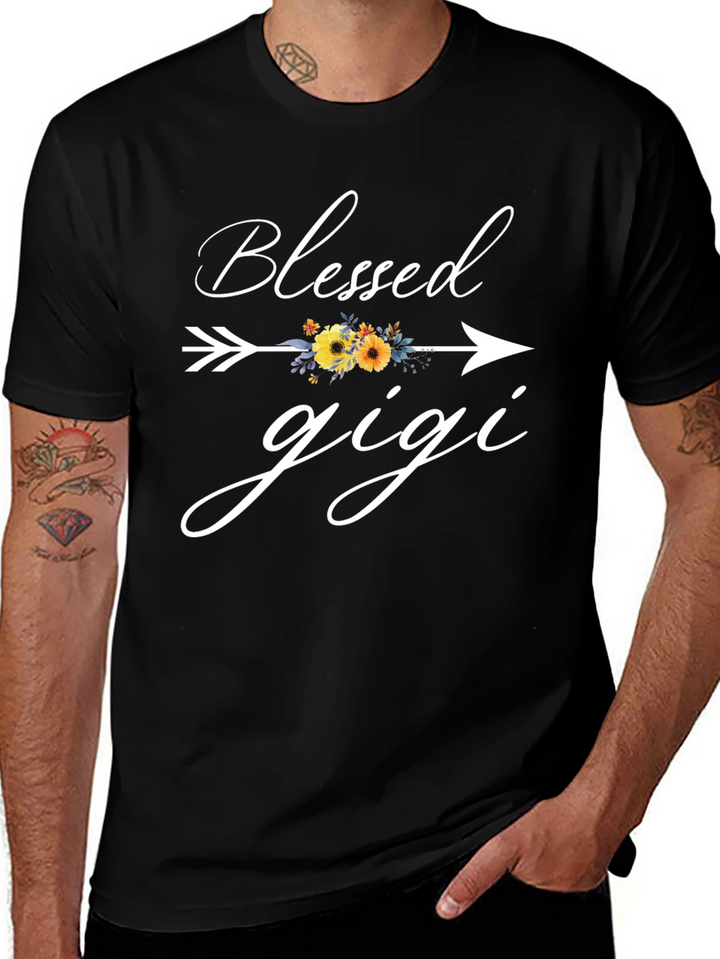 Blessed Gigi Floral Arrow Graphic Tee