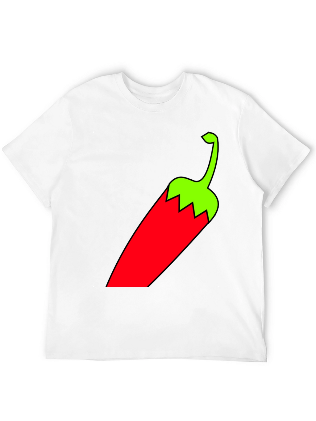 Chili Pepper Graphic Tee - Bold Black T-Shirt