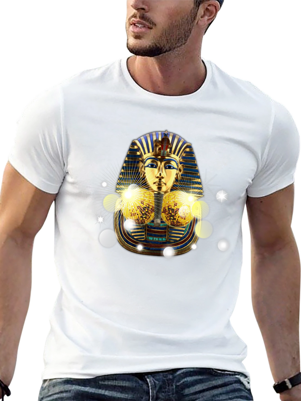 Egyptian Pharaoh T-Shirt - Golden Tut Design