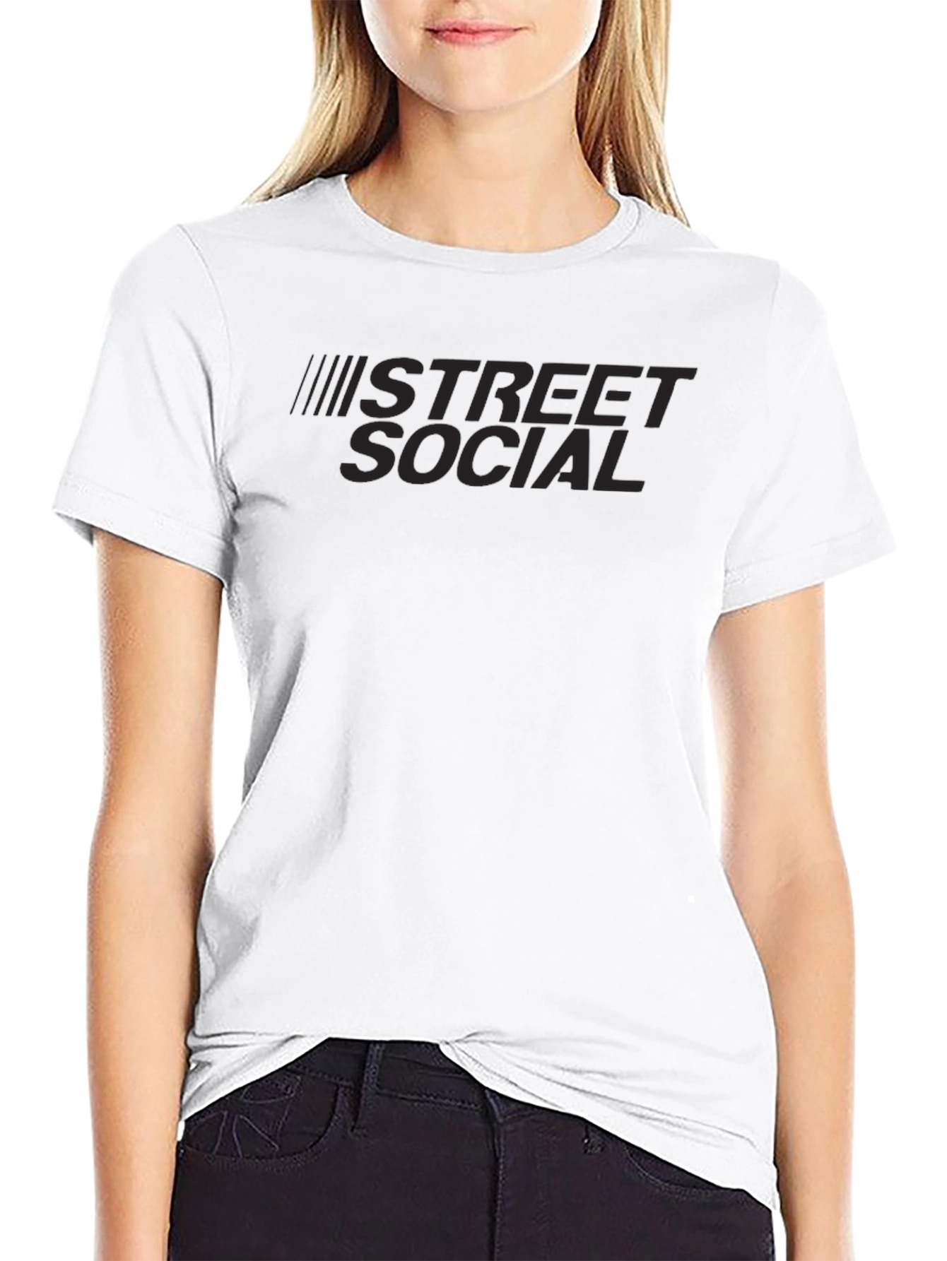 Street Social Black Graphic T-Shirt