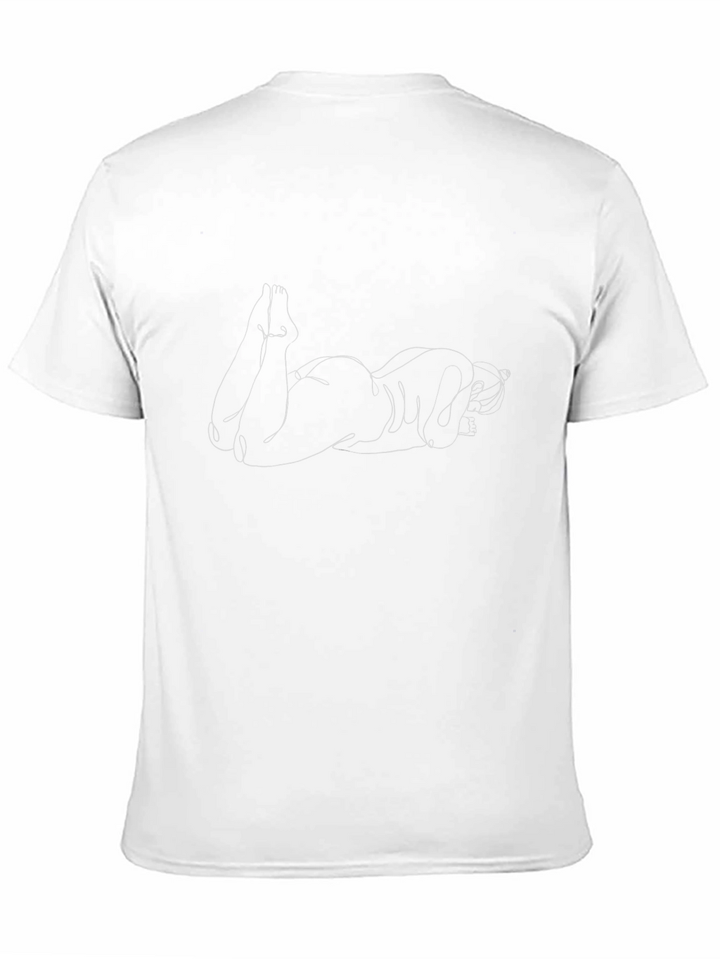 Minimalist Woman Outline Art T-Shirt