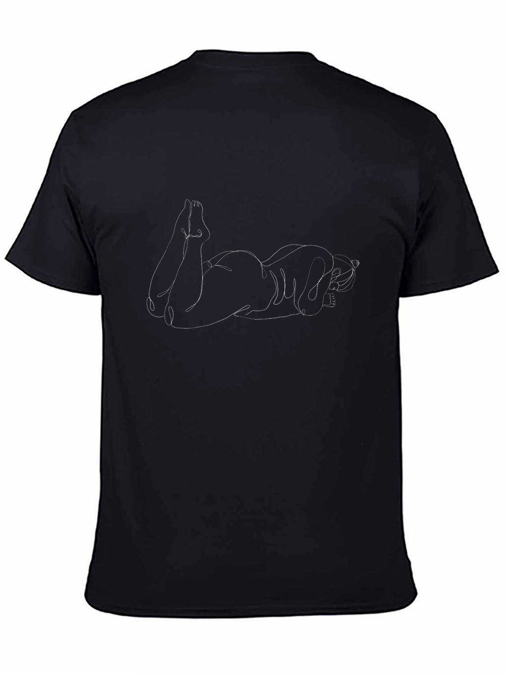 Minimalist Woman Outline Art T-Shirt