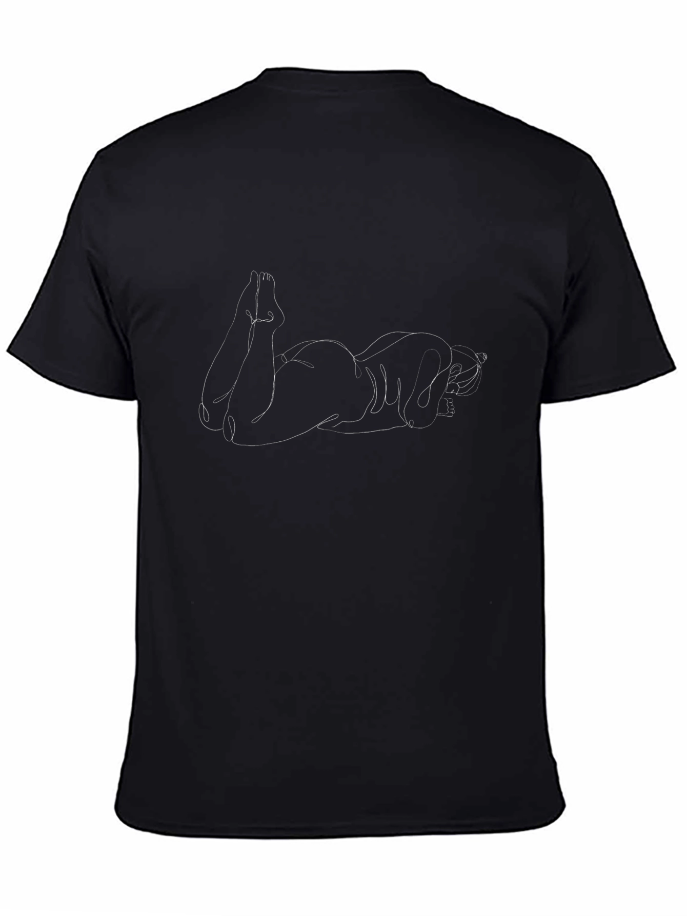 Minimalist Woman Outline Art T-Shirt