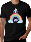Astronaut Rainbow Graphic T-Shirt