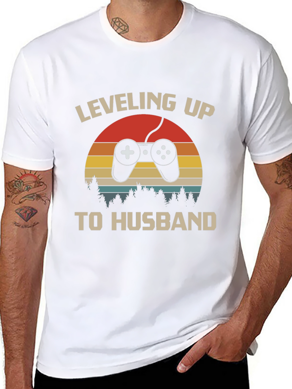 Leveling Up to Husband Graphic T-Shirt