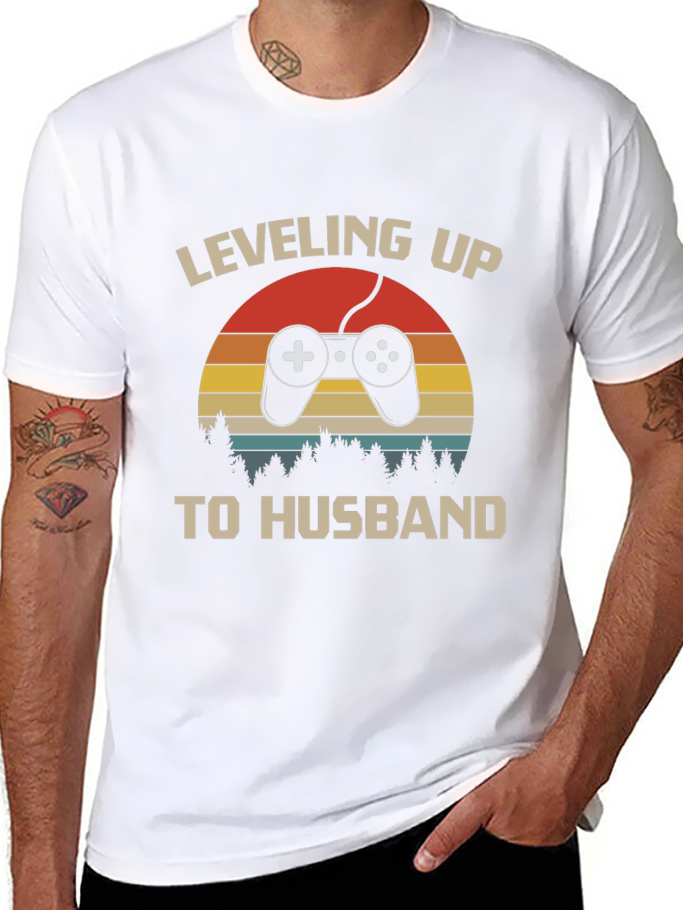 Leveling Up to Husband Graphic T-Shirt