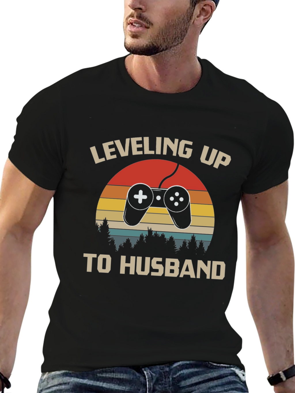Leveling Up to Husband Graphic T-Shirt