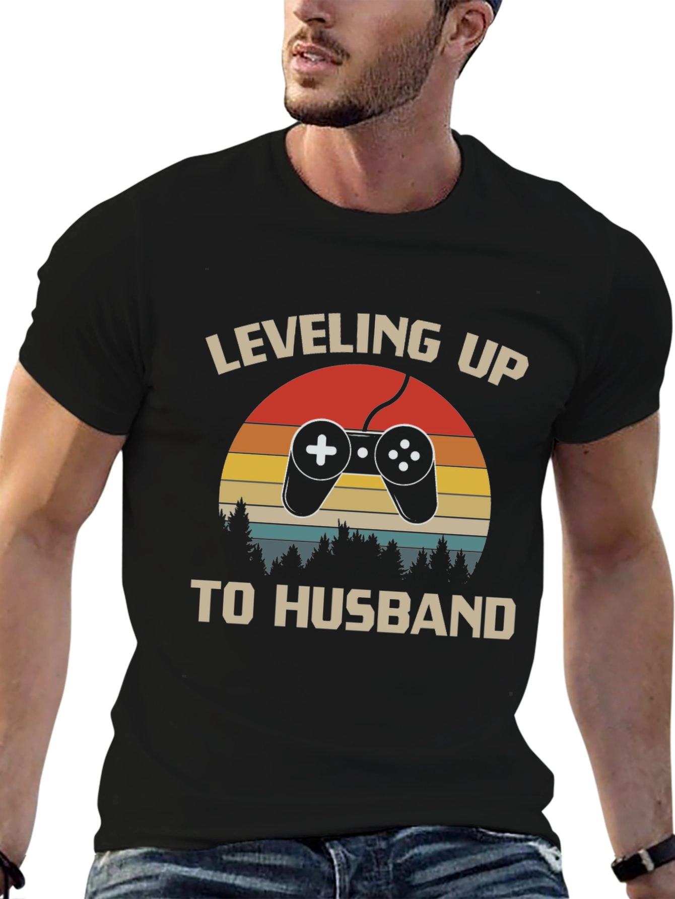 Leveling Up to Husband Graphic T-Shirt