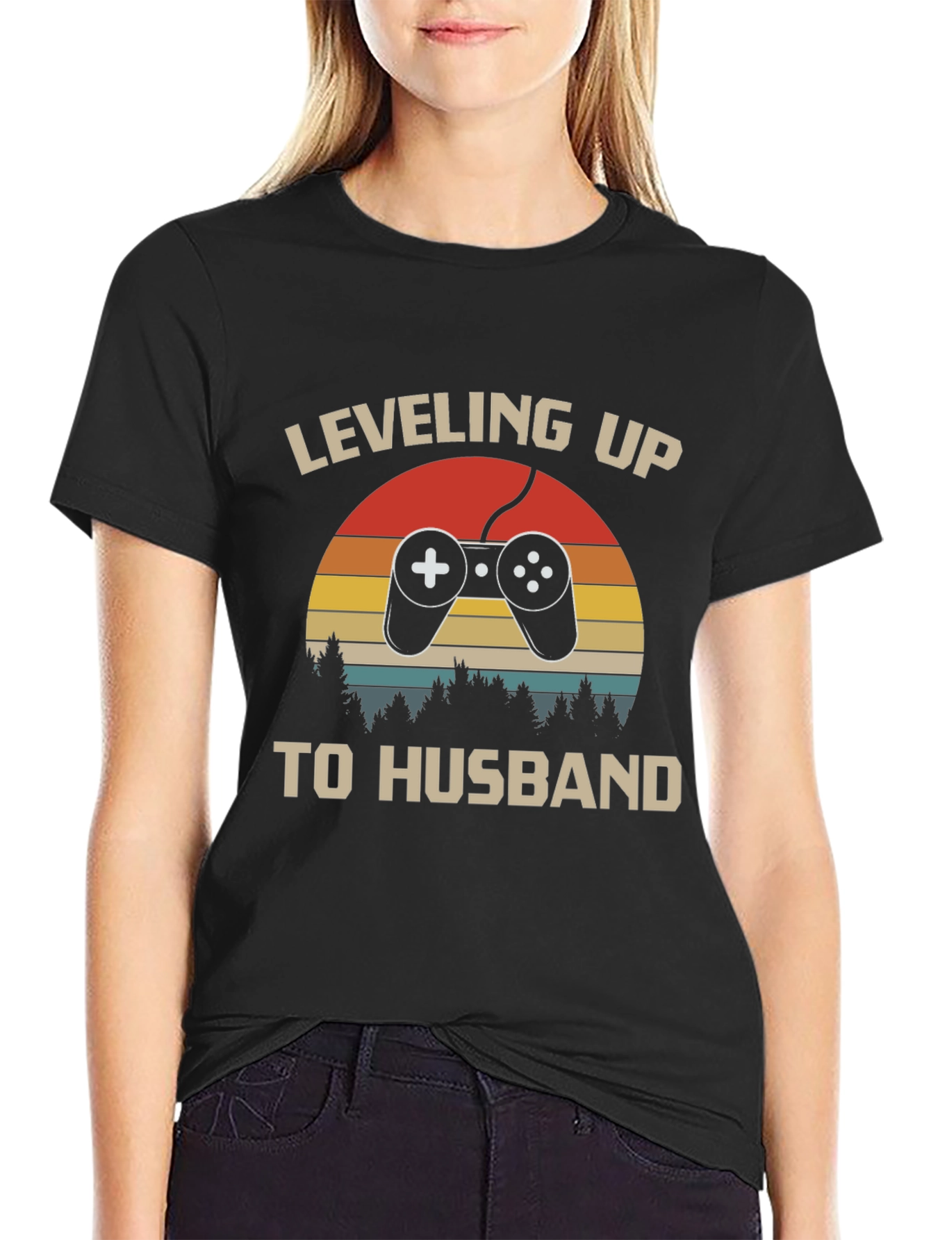 Leveling Up to Husband Graphic T-Shirt