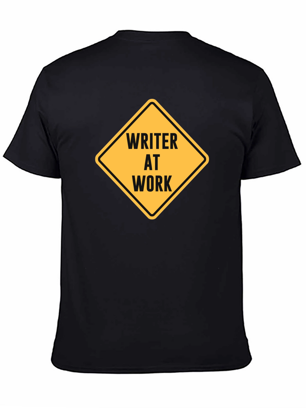 Writer At Work T-Shirt - Black Novelty Tee