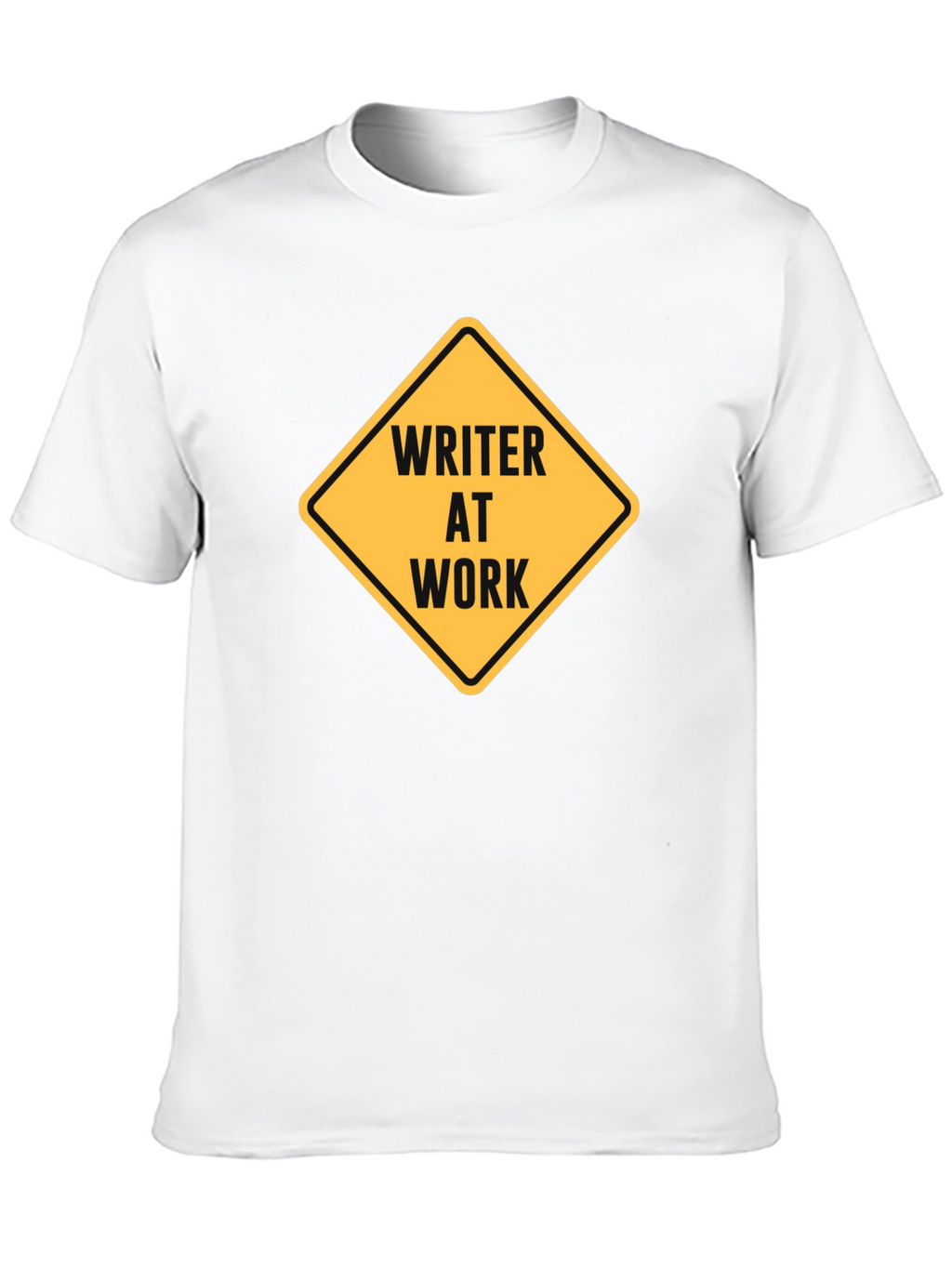 Writer At Work T-Shirt - Black Novelty Tee