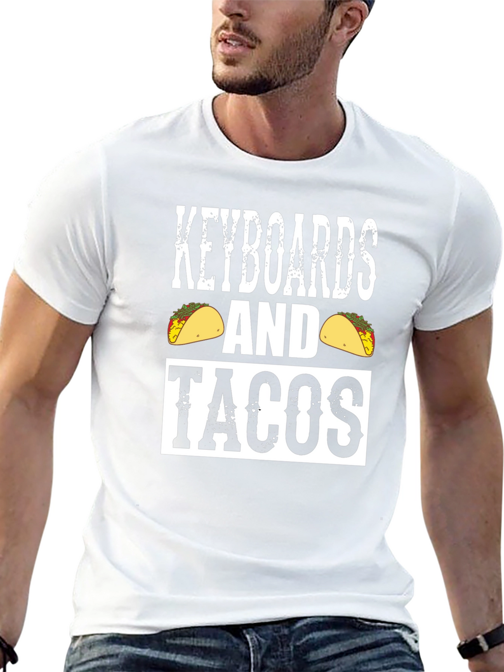 Keyboards and Tacos Graphic T-Shirt