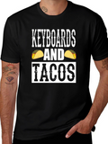 Keyboards and Tacos Graphic T-Shirt