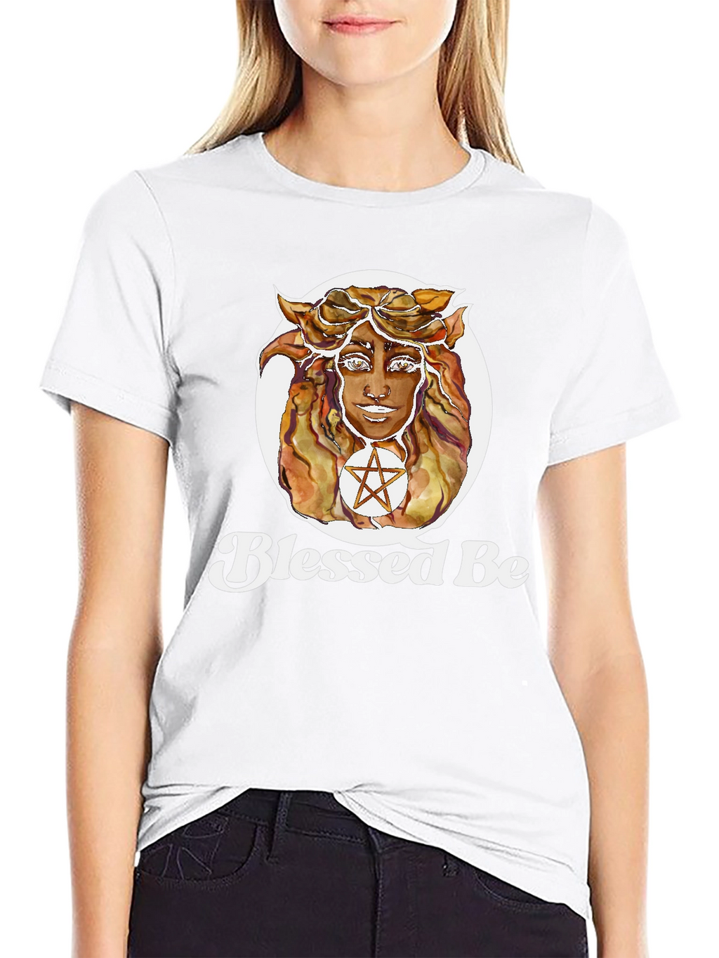 Blessed Be Graphic T-Shirt - Witchy Aesthetic Black Tee